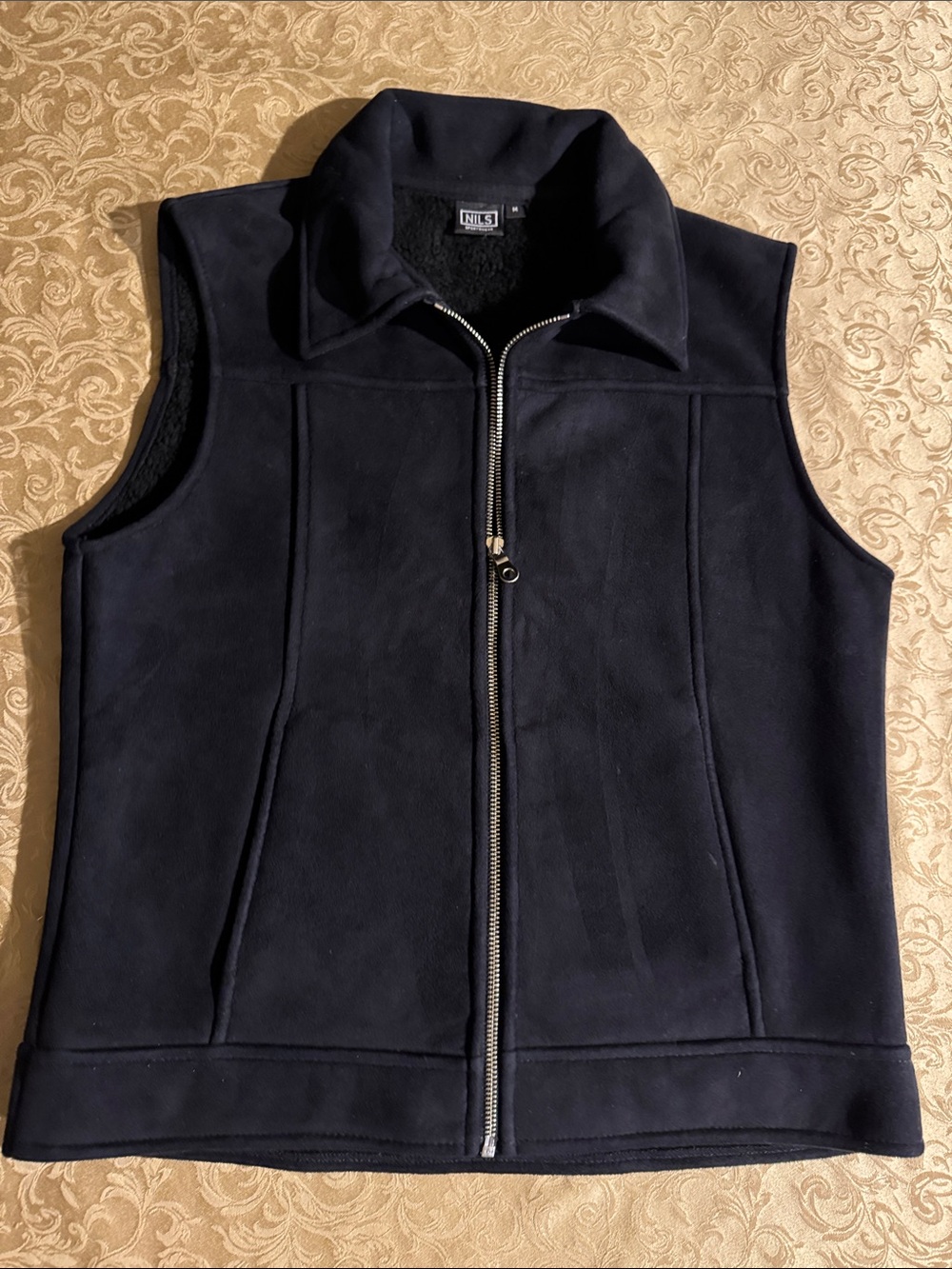 NILS sportswear faux suede vest women's medium black